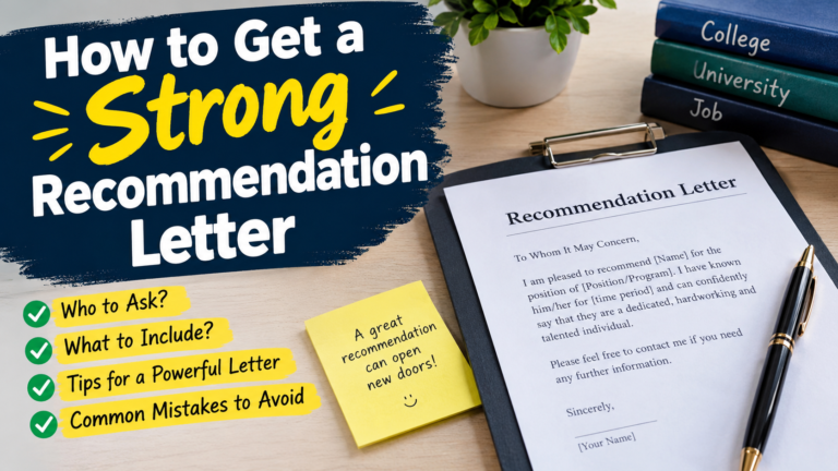 How to Get a Strong Recommendation Letter In 2026?